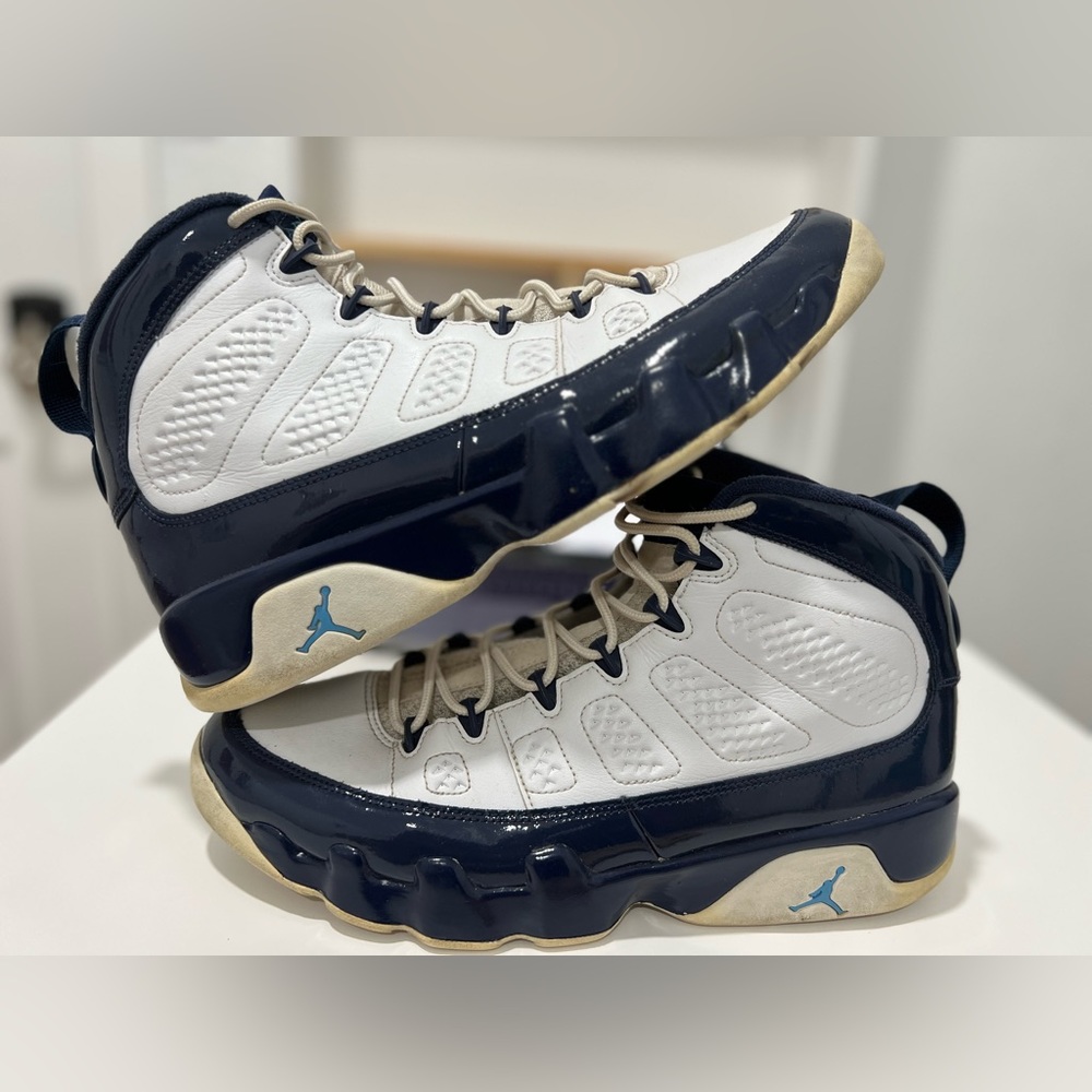Used-Nike Air Jordan Retro Pearl Blue UNC 302370–145 White Navy